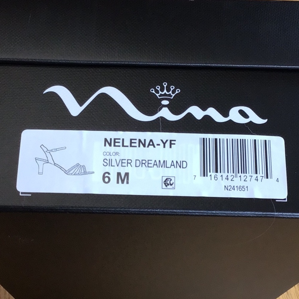 Nina Nelena Evening Sandal in Silver Dreamland 6M - Picture 7 of 10